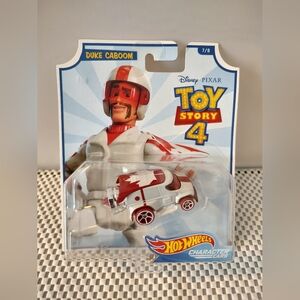 Disney Pixar Duke Caboom Toy Story 4 Hot Wheels Character Cars NWT